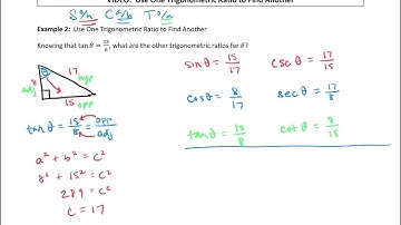 Use One Trigonometric Ratio to Find Another