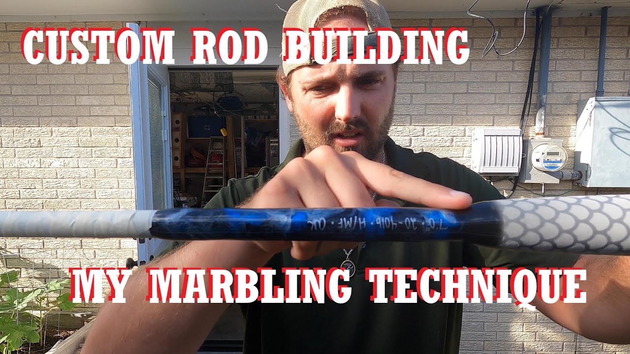 Custom Rod Building- My MARBLING TECHNIQUE for a UNIQUE Fishing Rods! 