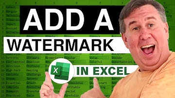 Excel - Excel Tutorial: How to Add a Watermark Behind Your Spreadsheet - Episode 1151