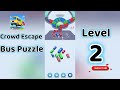 Crowd Escape Bus Puzzle Level 2 Walkthrough 🚍 | Complete Solution & Gameplay | Go Answer