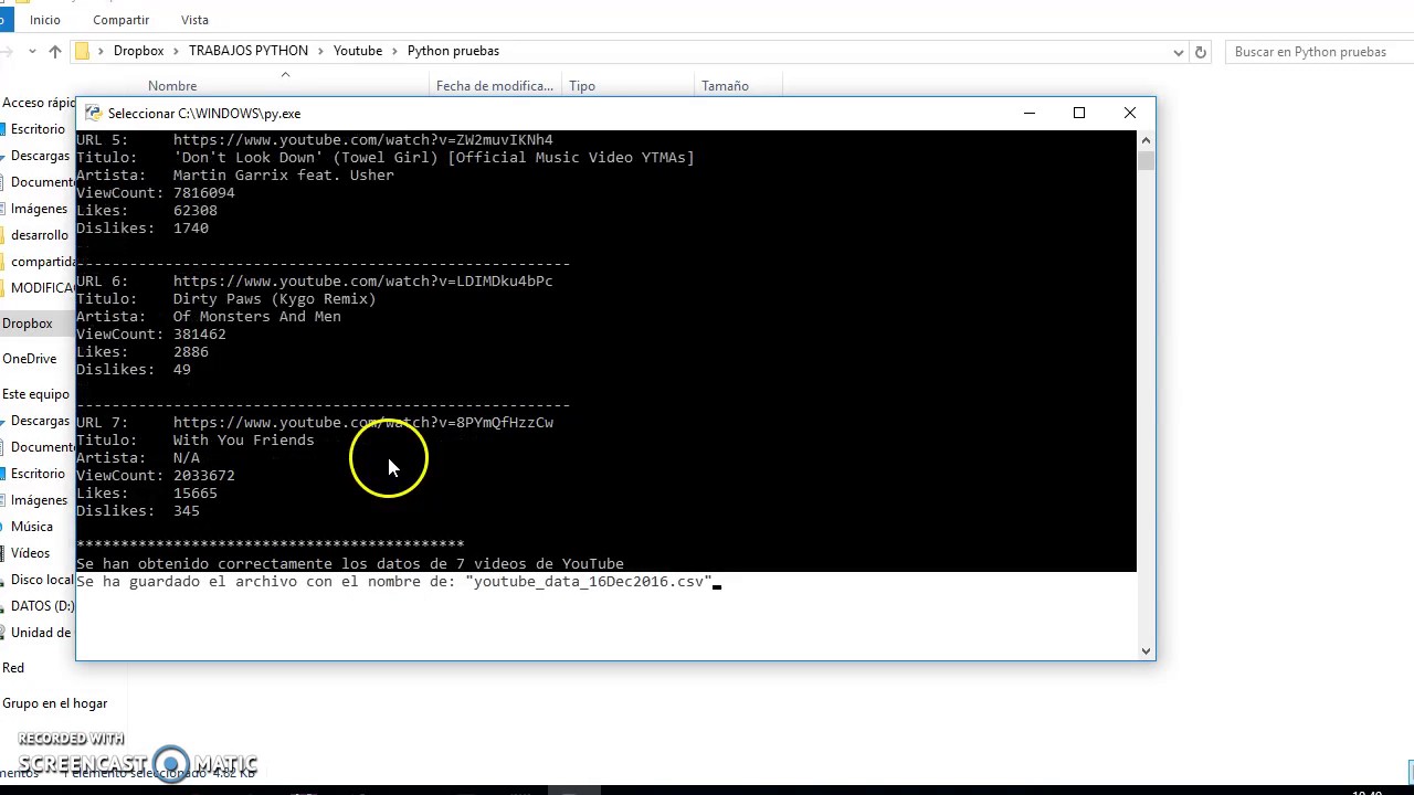 Analizar videos de youtube con python - YouTube