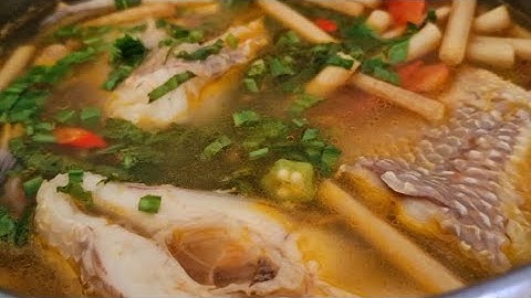 Canh chua ngó sen với cá diêu hồng ngon