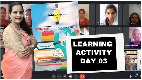 #LEARNINGACTIVITY DAY 03 sub.English std.8th Bridge Course -How to jot down important points