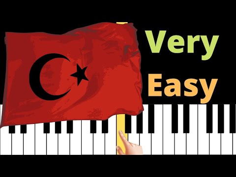 Turkey National Anthem - İstiklal Marşı (Very Easy Piano Tutorial)