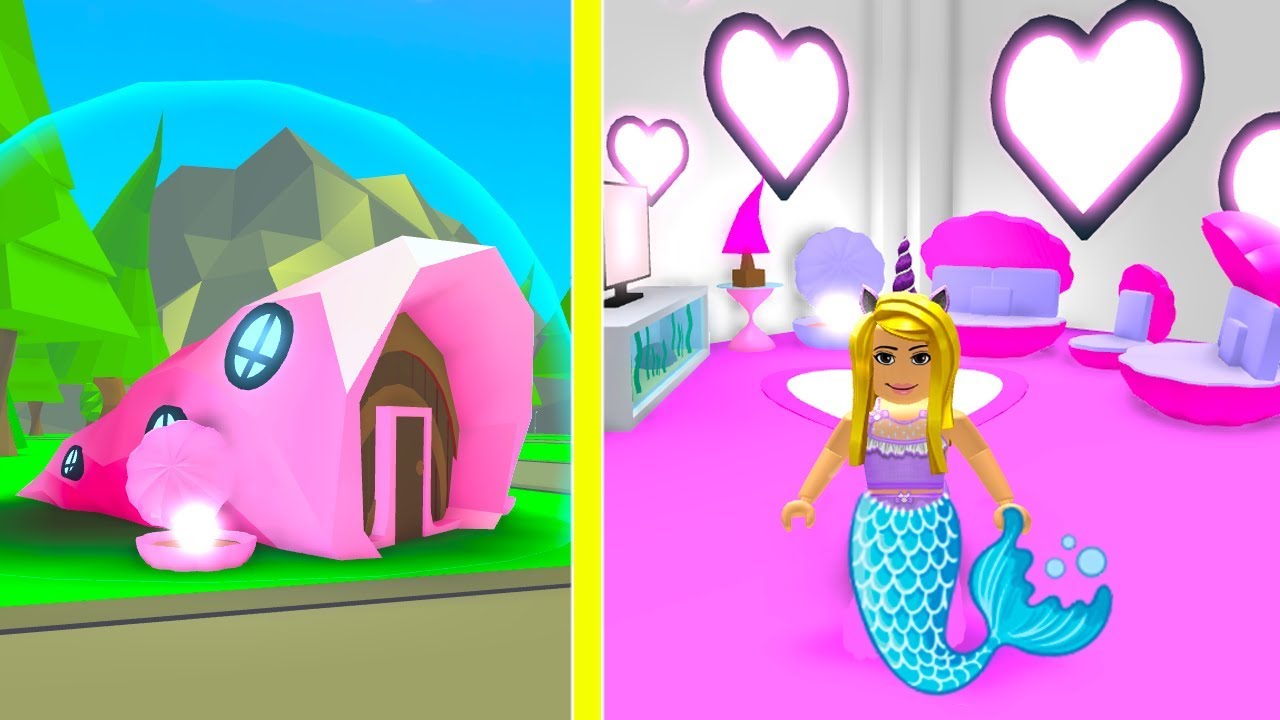 I Bought A Mermaid Mansion In Adopt Me Roblox Youtube