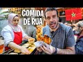 Provando comida de rua na cidade mais antiga do marrocos 