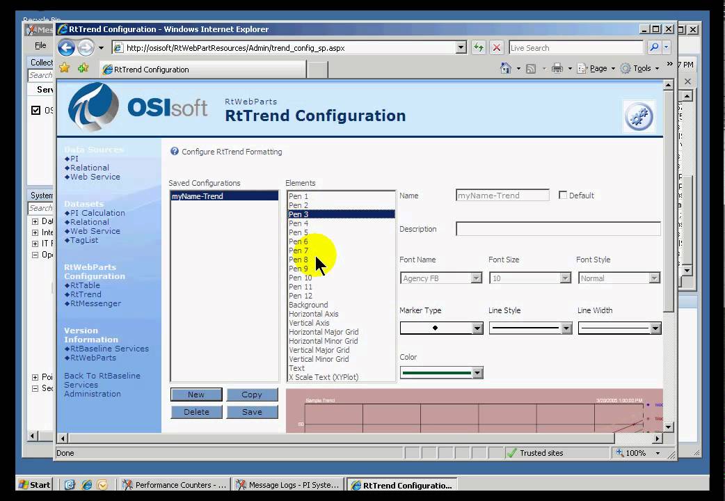 OSIsoft: Create custom trend formats. v2.2