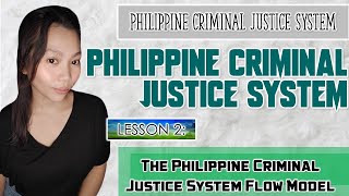 The Philippine Criminal Justice System Flow Model   | MODULE 2: Lesson 2