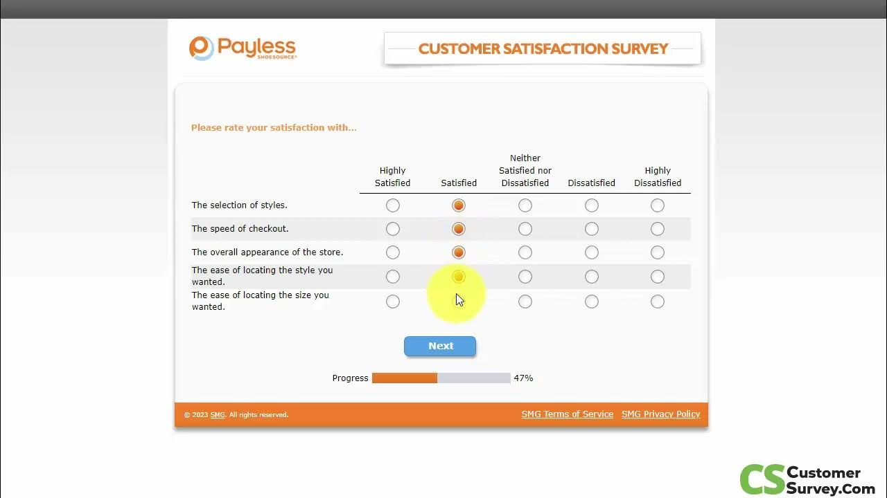 Take the Payless ShoeSource Customer Satisfaction
