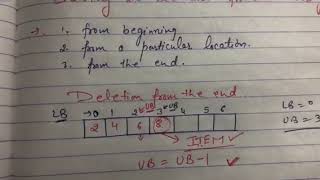 Deleting an element from the end of an array