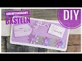 Geburtstagskarte einfach selber basteln - Kartenbasteln mit Papier DIY [Tutorial | deutsch]