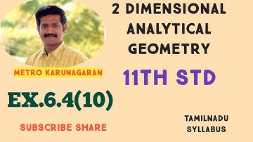 11th Std Maths Ex.6.4(10) A ∆OPQ is formed by the pair of straight lines x^2-4xy+y^2= 0 and the line