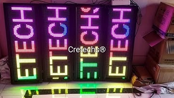 RGB scrolling 3ft x 1ft LED display by Cretechs