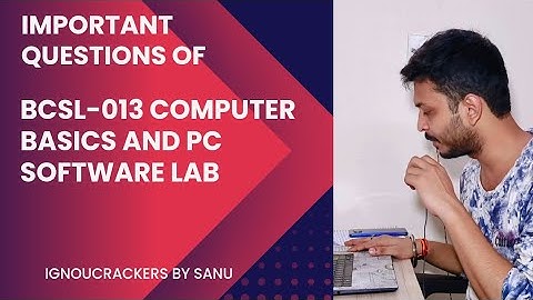 BCSL-013 Computer Basics and PC Software Lab important questions