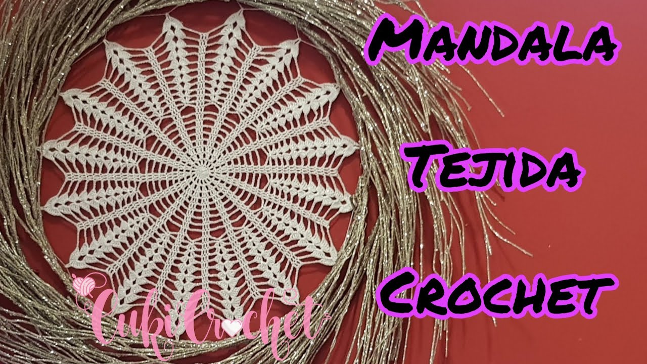 How knit A CROCHET cm. Big. STEP BY CHRISTMAS DREAM CATCHER - YouTube