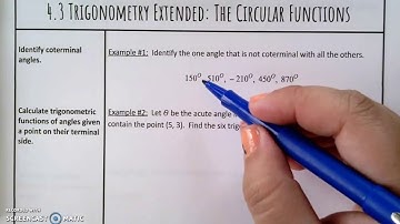 4.3 Trigonometry Extended: The Circular Functions