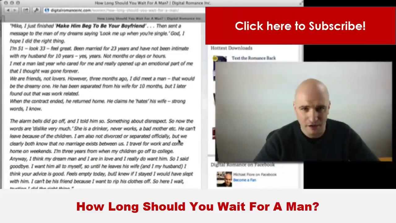 Text Your Ex Back | How long should you wait for a man? - YouTube
