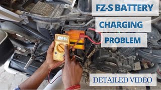 Yamaha FZS battery 🔋 charging problem and solution #ncrmotorcycles #rnautomotive