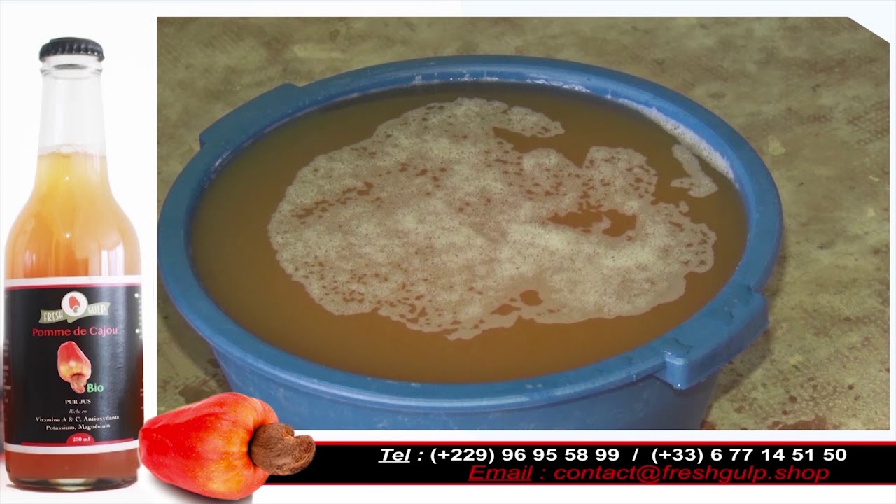 Fresh Gulp présente son unité de jus de Pomme de Cajou