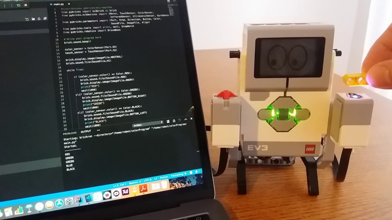 guld hjort Landbrugs MicroPython, Python. Lego Mindstorms EV3. - YouTube