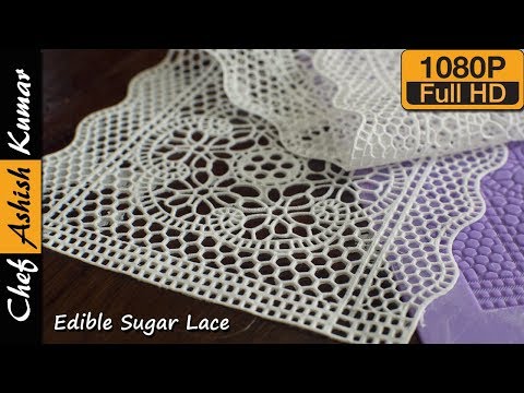 Homemade Edible Sugar Lace Recipe | How to make Sugar Lace for Cake