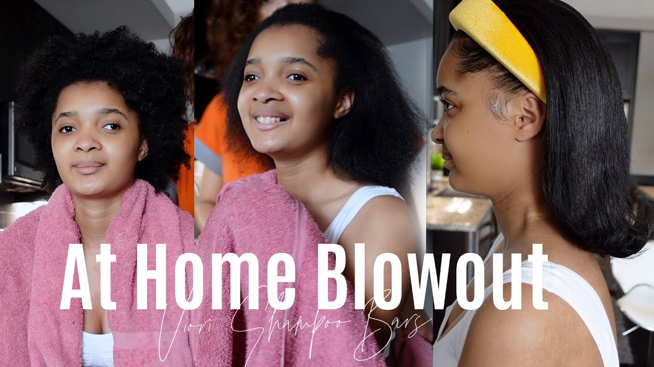 NATURAL HAIR At Home Blow Out + Viori Shampoo Bar Review