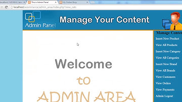 E Commerce Website in PHP & MySQL Part 52   Admin Panel