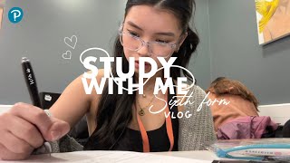 SIXTH FORM/college vlog: study w/ me! 💌 | realistic, productive, gym