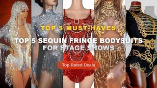 Best Top 5 Sequin Fringe Bodysuits For Stage Shows on AliExpress | Review - Luxury Rhinestone Fringe