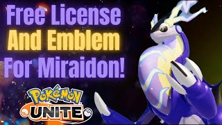 Claim Your Free Miraidon License and Emblem Gift NOW in Pokémon Unite!!! #pokémonunite #pokemonday