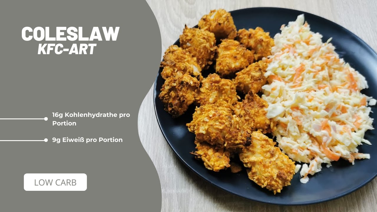 LOW CARB Coleslaw KFC Art 16g Kohlenhydrate pro Portion YouTube