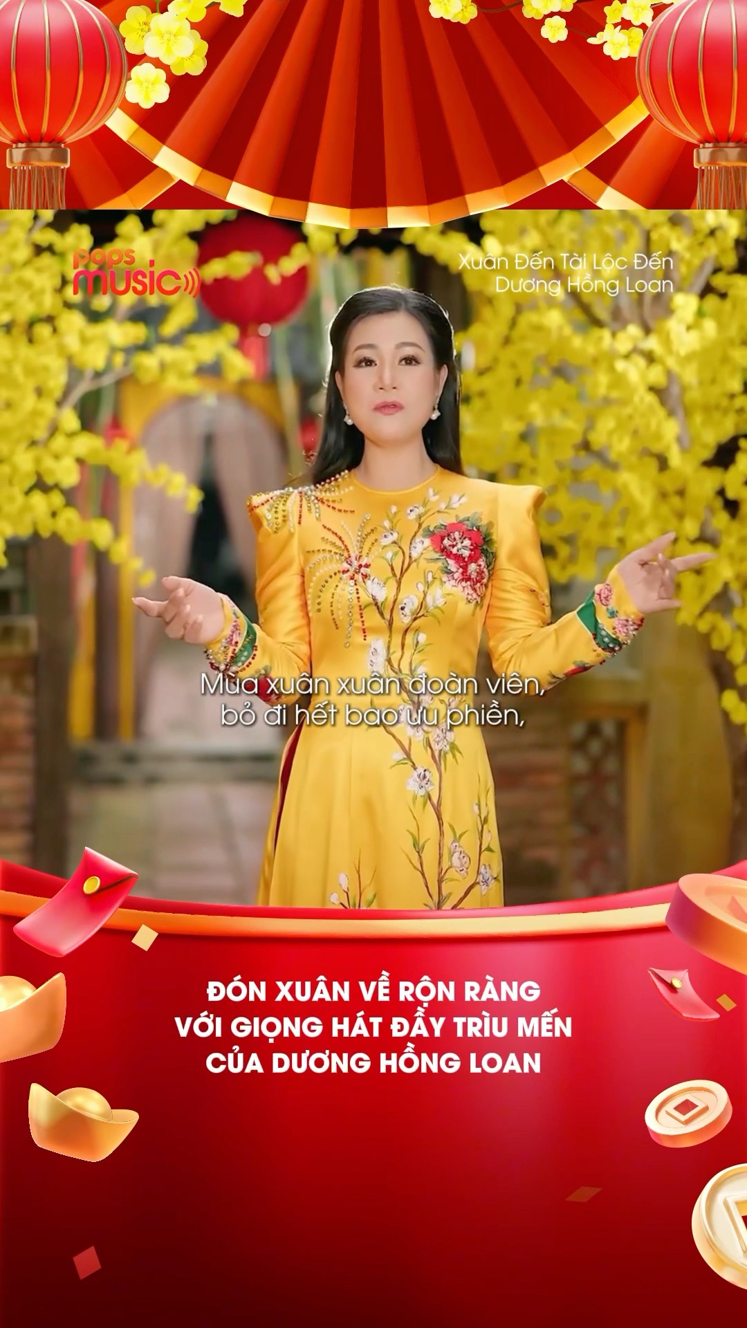 Đón Xuân về rộn ràng với giọng hát đầy trìu mến của Dương Hồng Loan #DuongHongLoan #POPSMusic