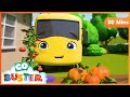 Buster lernt Farben, Obst und Gemüse | Kinderlieder und Cartoons | Go Buster | Moonbug Kids Deutsch
