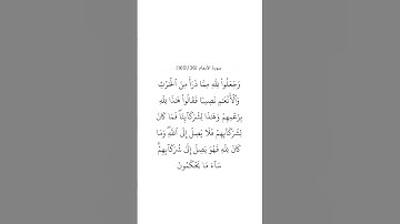 سورة الأنعام ١٣٦