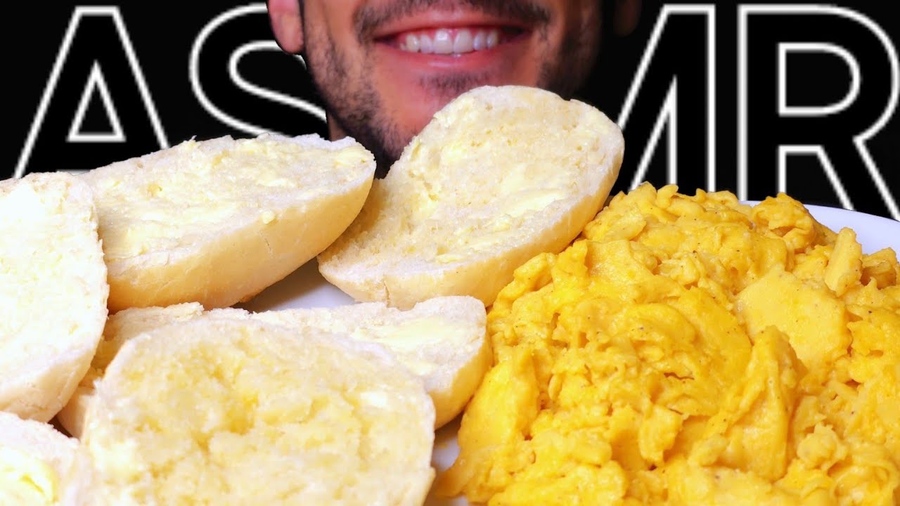 ASMR SCRAMBLED EGGS (EATING SOUNDS) NO TALKING MUKBANG