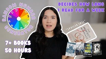Random Number Generator Chooses How Long I Read Everyday For A Week | Reading Vlog | SPOILER FREE