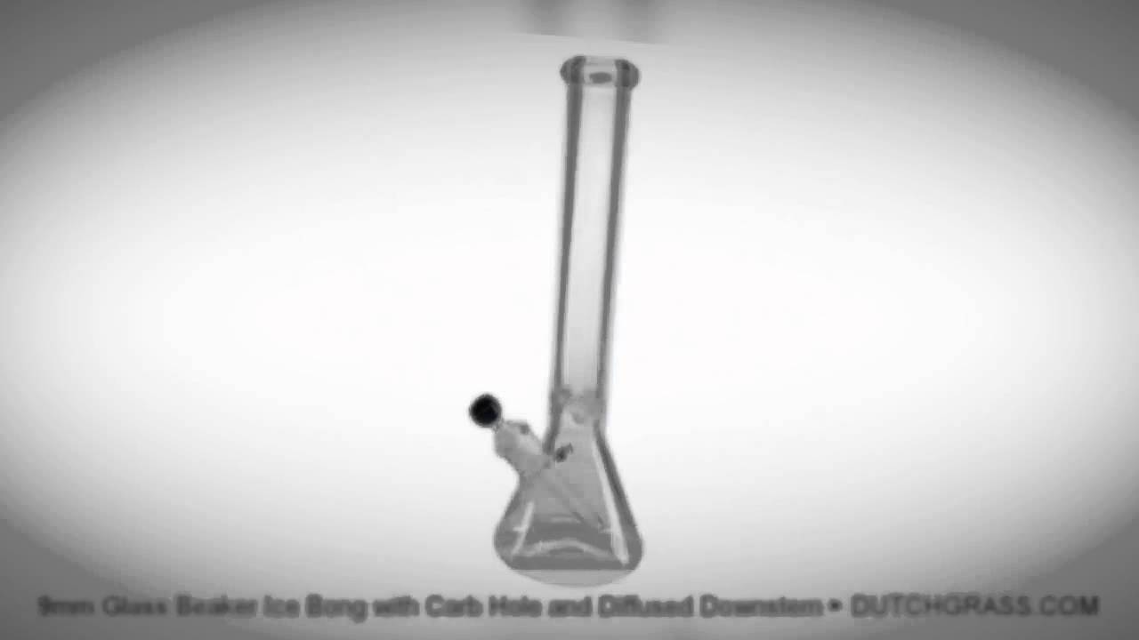 9mm Glass Beaker Ice Bong with Carb Hole and Diffused Downstem YouTube