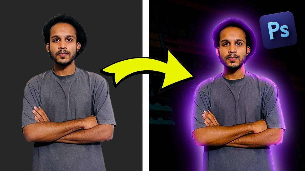 How to Make a VIRAL Thumbnail with GLOWING Effect in Photoshop? (Easy Way) || Riad Visuals