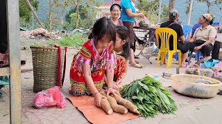 Hard life. Ly Tieu Han's mother and children