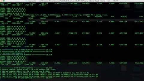 Running molecular simulations in a 64 Cores Grid Cluster
