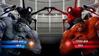 Spiderman Hulk (Black) vs. Hulk Spiderman (Red) Fight - Marvel vs Capcom Infinite PS4 Gameplay