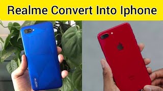 Realme C2 Mobile Convert Into Iphone 8 Plus | Red iphone | Simple lamination