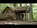 Thunder And Rain In Bushcraft Log Cabin Made By Young Hermit Thunder And Rain In Bushcraft Log Cabin Made By Young Hermit