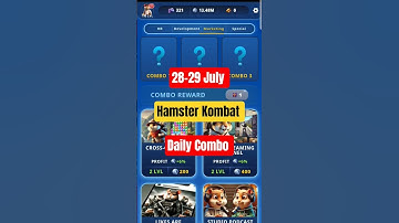 Hamster Kombat Daily Combo | 28-29 July | Hamster Kombat Gamedev Daily Combo #kdp_gaming
