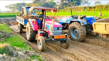 Old JCB 3dx Loading Mud in Trolley | Mahindra Arjun Novo 605 DI #tractor #jcb