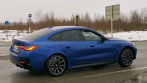 BMW i4 M50 544hp/795nm COLD and WET exterior LAUNCH with wintertires