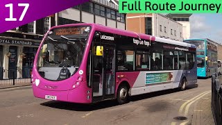 Full Route Journey - 17 First Leicester - Leicester City Centre to Highfields and Back