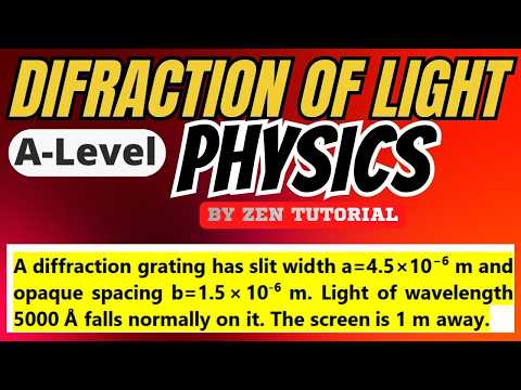 HSC & A-Level Physics: Diffraction Grating Numerical Problems Simplified | Zen Sir | Problem 02