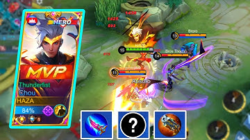 CHOU BEST BUILD FULL DAMAGE ONESHOT | CHOU PRO GAMEPLAY IN RANKED MYTHIC | MOBILE LEGENDS