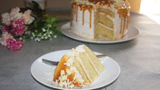 Perfect caramel cake recipe | caramel cake with homemade caramel sauce| The cookbook